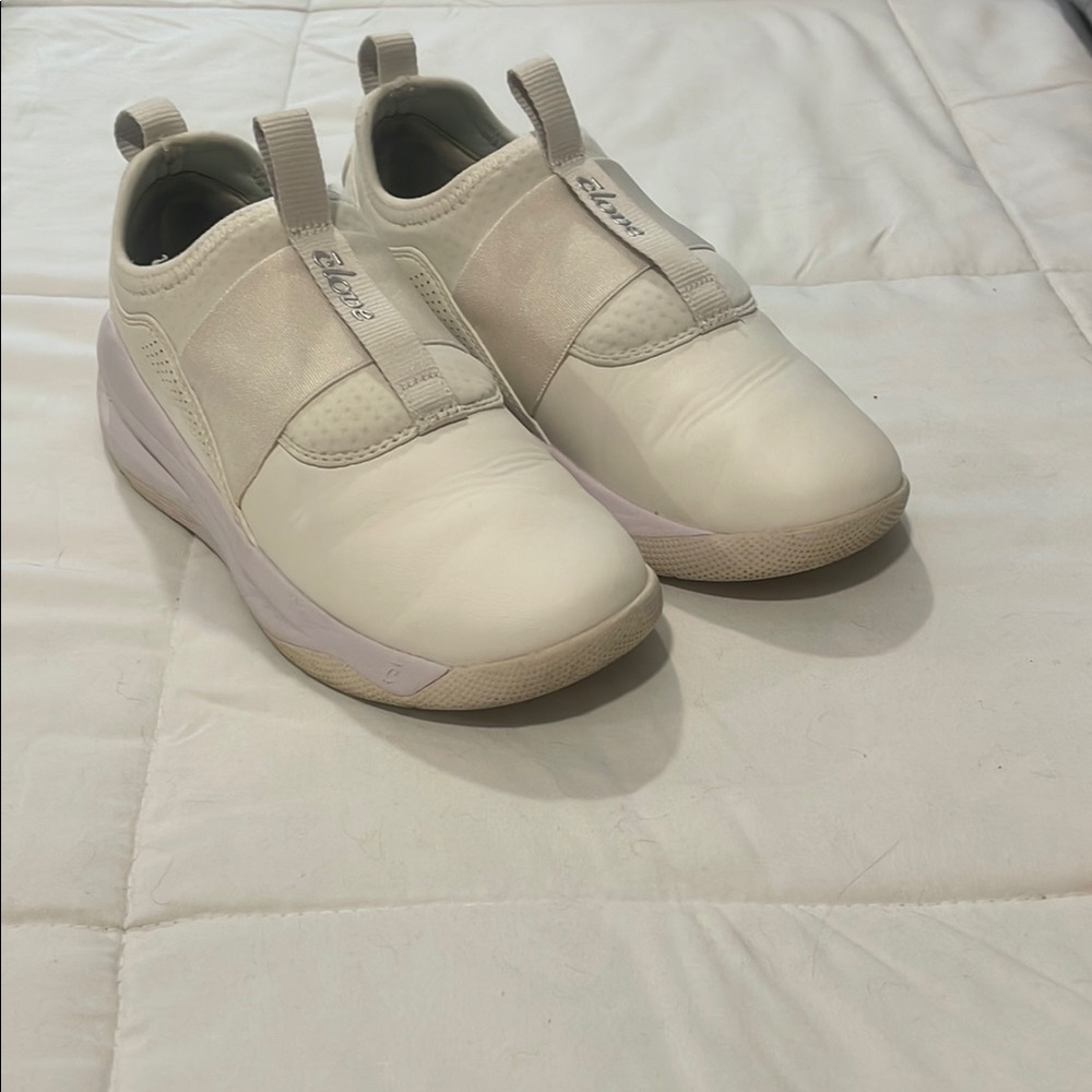 White Slip-On Clove Solo Nursing Shoes
